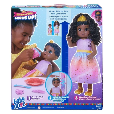 Baby Alive Princess Ellie Grows Up! Growing And Talking Baby Doll - Black Hair - Image 5