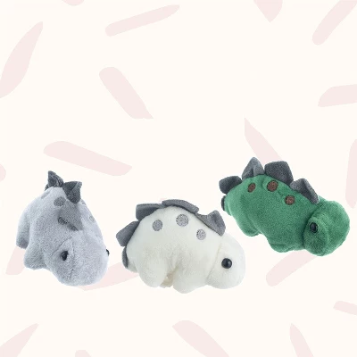PixieCrush Mommy & 3 Baby Dinosaur Stuffed Animal Set - Image 2