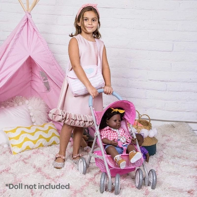 Adora Baby Doll Stroller Glam Glitter Medium Shade Stroller, Sparkly & Glittery, Fits Dolls Up To 20 Inches - Image 3
