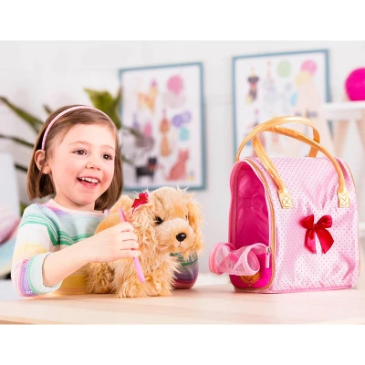 Pucci Pups Golden Dot Glam Bag & Cocker Spaniel Puppy Stuffed Animal - Image 2