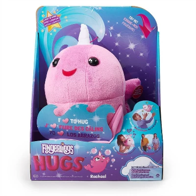 Fingerlings HUGS - Rachel (Pink Glitter) - Interactive Plush Narwhal - By WowWee - Image 5
