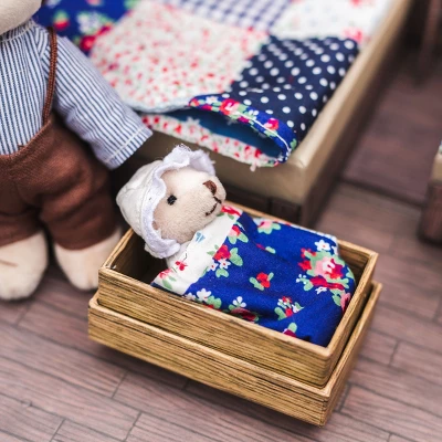 The Queens Treasures My First Little House 30 Pc Ingalls Bear Family And Cabin - Image 7