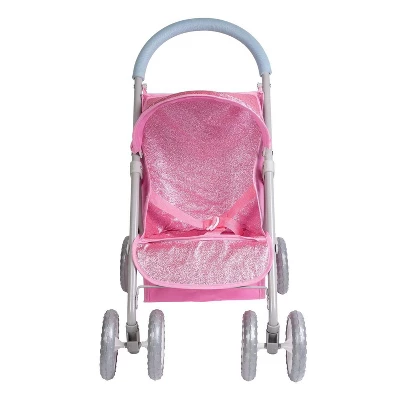 Adora Baby Doll Stroller Glam Glitter Medium Shade Stroller, Sparkly & Glittery, Fits Dolls Up To 20 Inches - Image 2
