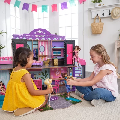 KidKraft 2-in-1 Wooden Hotel & Waterslide Dollhouse - Image 6