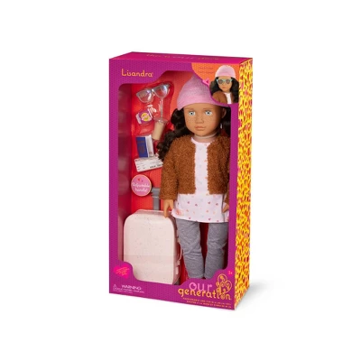 Our Generation Lisandra & Rolling Luggage 18" Travel Doll - Image 5