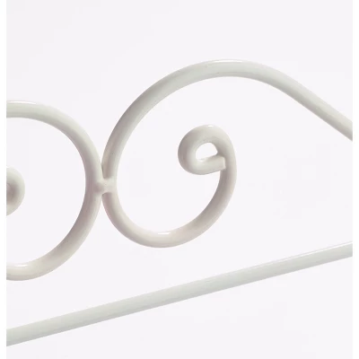 Badger Basket Scrollwork Metal Doll Armoire With Storage Dresses And Accessories - White/Pink - Image 7