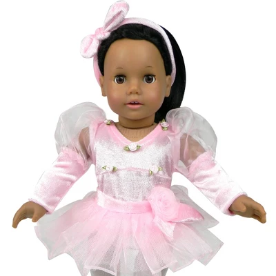 Sophia’s 5 Piece Ballet Recital Costume Set For 18'' Dolls, Pink - Image 3