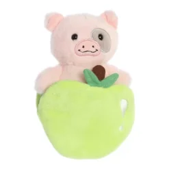 Ebba Small Paisley Piglet Pocket Peekers Playful Baby Stuffed Animal Pink 5.5"