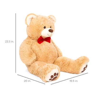 Best Choice Products 38in Giant Soft Plush Teddy Bear Stuffed Animal Toy W/ Bow Tie, Footprints - Image 6
