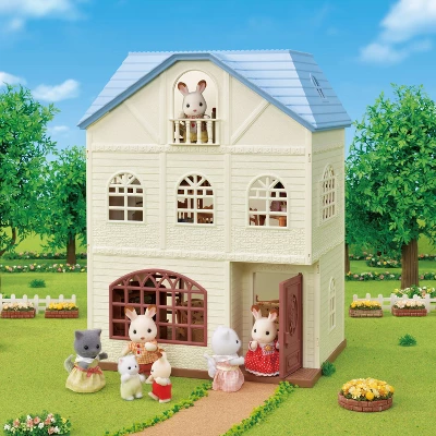 Calico Critters Sky Blue Terrace Gift Set, Dollhouse Playset With Figures, Furniture And Accessories - Image 2