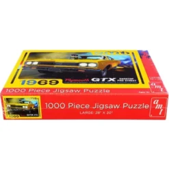 Jigsaw Puzzle 1969 Plymouth GTX Hardtop Pro Street MODEL BOX PUZZLE (1000 Piece) By AMT