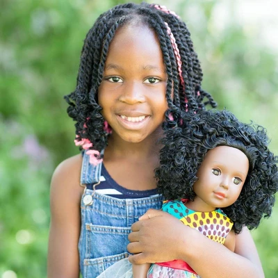 Ikuzi Dolls Multi Colored Dress Doll With Black Hair 18" Fashion Doll - Image 4